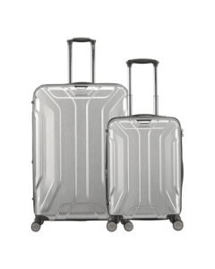 Samsonite Luggage Set 20+28 Inch Suitcase Dual-Size Travel Trolley TS7 Silver Combination Lock