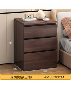 Mingwu Ju Bedside Table Storage Organizer Economical Simple Nightstand Three-Tier Three-Drawer DA