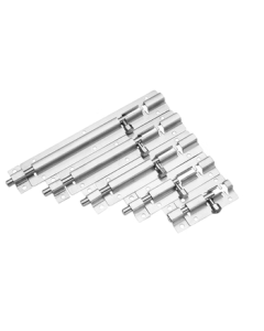 Haistick Stainless Steel Heavy-Duty Door Bolt with Hexagonal Head Handle, 6-Inch (1 Pack with Screws) GNY-171