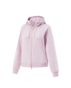 Li Ning Hooded Cardigan Sweatshirt for Women, 2025 New Fitness Soft Comfortable Sports Jacket AWDV412