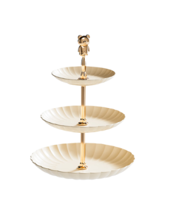 YIJUKE [3-Tier] Light Luxury Fruit Tray, Living Room Coffee Table Snack Tray, Candy Tray, Nut and Dessert Stand, Dessert Table Serving Tray