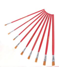 Swiftfire Brush S11 Long Handle Flat Brush Paintbrush - Large Size 16mm*30cm (10-Pack)