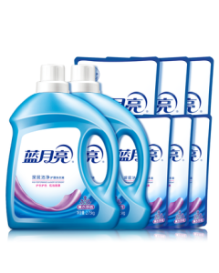 Blue Moon Deep Clean Laundry Detergent 2.75kg*2 + 1kg*3 bags + 500g*3 bags Lavender Scent Powerful Stain Removal