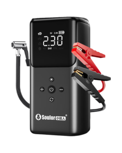 Soulor (soulor) [3C Certified] Car Emergency Jump Starter with Air Compressor - Portable Power Bank, Battery Booster, and Inflator for Vehicles, Outdoor Charging, and Ignition