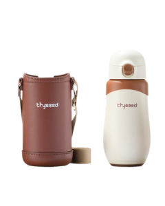 Shixi Kids Insulated Straw Cup with Large Capacity, 316L Stainless Steel Water Bottle with Sleeve for School and Kindergarten