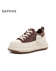 Daphne Women's Casual Shoes Versatile Sneakers Platform Shoes with Thick Sole Height Increasing 4024404363 Brown 39