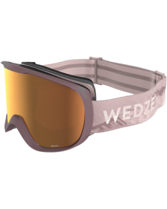 Decathlon Anti-Fog Ski Goggles for Nearsighted WEDZE6S7 Classic Cylindrical Pink S/M Head Circumference <55cm 4150757