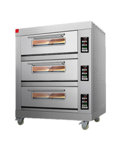 DEMASHI Commercial Large Baking Oven for Pizza, Bread, Cake, Mooncake, and Sweet Potato, Electric Oven with Three Layers and Nine Trays EB-J9D-ZS with Stone Plate [Free Installation]