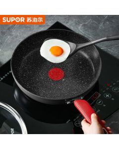 SUPOR Flat Bottom Non-Stick Frying Pan with Red Dot Oil Collecting Design, Starstone Series, Compatible with Induction Cookers and Gas Stoves PJ26W8