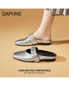 DAPHNE 2025 New Women's Shoes Summer Pointed-Toe Fashion Versatile Chunky Heel Low Heel Dress Shoes