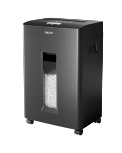 Deli Paper Shredder, Office 5-Level Confidentiality Business Shredder, Single Pass 8 Sheets, 23L Visible Large Capacity A4 Home Document Shredder GA510