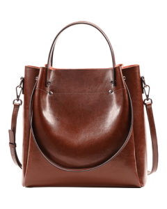 viney Genuine Leather Women's Handbag Large Capacity Bucket Bag Luxury Shoulder Crossbody Bag Birthday Gift for Girlfriend Wife with Premium Feel