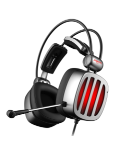 Siberia (XIBERIA) S21 Gaming Headset Over-Ear PC Headphones 7.1 Surround Sound Self-Sufficient Chicken Dinner Headset Iron Silver Gray Upgraded 2nd Gen Compatible with Delta Action