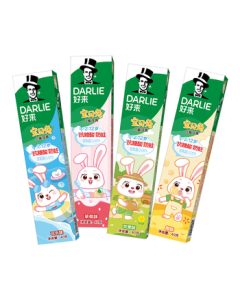 DARLIE (formerly Darkie) Baby Rabbit Children's Toothpaste Set for Ages 2-3-6-12, 40g x 4, Fluoride Anti-Cavity & Sugar Resistance