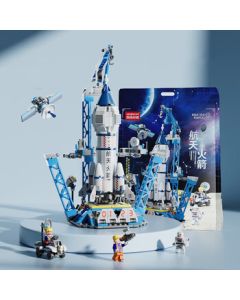Lele Brothers Compatible LEGO Small Brick Building Model 8864 Space Rocket 458-Piece Gift Bag (Minimum Order: 20 Sets)