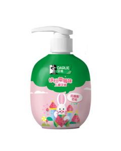 DARLIE (formerly Darkie) Press-Type Children's Toothpaste for Ages 2-3-6-12, Strawberry Flavor 120g, Anti-Sugar Acid & Cavity Prevention with Fluoride