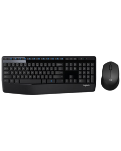 Logitech MK345 Wireless Office Keyboard and Mouse Combo with Spacious Palm Rest, Comfortable Typing Experience, Full-Size Layout, Includes 2.4GHz Wireless Receiver