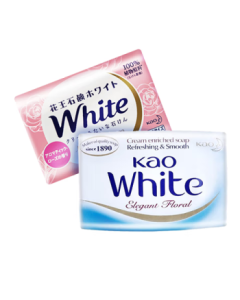 KAO Imported Soap 130g*2, Moisturizing for Children, Men & Women, 2-in-1 Face & Body Cleansing Soap with Floral Fragrance