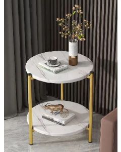 Wrought iron coffee table round table 40*40*50cm MDF thickness 1.5cm