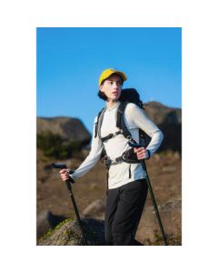 DECATHLON Women's Outdoor Long-Sleeve Quick-Dry Hiking T-Shirt Light Blue L-4518663