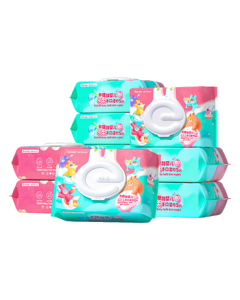 Yienbay Baby Hand & Mouth Wet Wipes 80 Sheets * 10 Packs, Facial Wipes for Kids, Bulk Family Pack