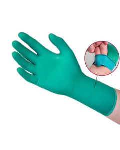 ANSELL 93-260 Disposable Nitrile Chemical Resistant Gloves, Acid and Alkali Resistant, Sensitive Touch, Flexible Fit, Size L, 50pcs/Box