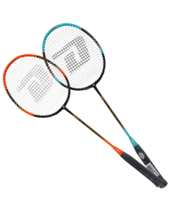 DHS Double Happiness Badminton Racket Set (2 Rackets) - Competition Offensive Pair E-EG402 with Shuttlecocks