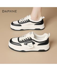 Daphne Women's Casual Shoes Chunky White Sneakers Platform Sports Sneakers Shoes 4024404120 Black 36