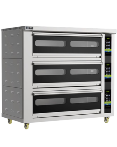 Shentop Three-Tier Nine-Tray Professional Oven Commercial Electric Oven for Pizza, Mooncakes, Sweet Potatoes Industrial Baking Oven Large-Scale Baking Cake Bread Electric Oven STHQ-KD39