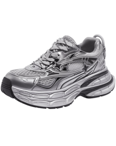 CAMEL "Starry Rain" Unisex Chunky Sole Casual Shoes L25A202025M Silver/Gray (Men's) Size 41