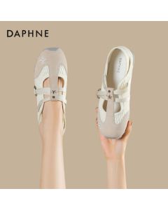 Daphne Casual Shoes Summer New Mesh Breathable Sandals Flat Sports Shoes 4025101768 Beige 35