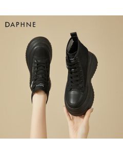 DAPHNE Women's Summer Martin Boots Breathable Mesh Boots Versatile Black Single Layer 4.5cm 38 Standard Size