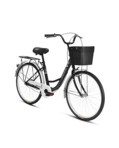 FOREVER City Bicycle Tulip-A2 Single Speed 24-inch Solid Tire Black Y762001