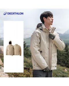 Decathlon 2025 New Men's 3-in-1 Windproof Down Jacket 5245210 Warm Jade White/M