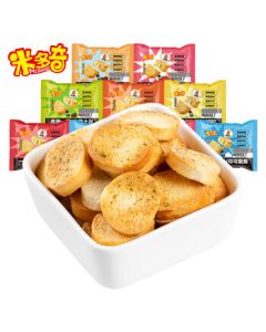 Miduoqi Crispy Mantou Dices 1720g/Box - Mixed 7 Flavors 20g x 70 Packs Snack Crackers Toasted Bread Slices