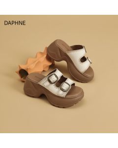 DAPHNE Silver Platform Sandals for Women 2025 New Summer Trendy Versatile Comfortable Soft-Soled Sandals