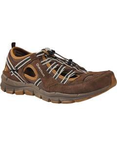 Decathlon Outdoor Hiking Sandals for Men - Cushioned Beach Clogs ODS Chocolate Brown Size 39 4046311