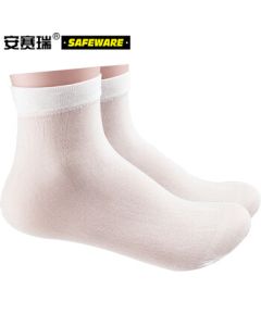 Anseri Disposable Socks Portable Hygienic Breathable Moisture-Wicking Socks White 100 Pairs 11374
