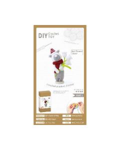 Crochet animal ornaments boxed with tools for making