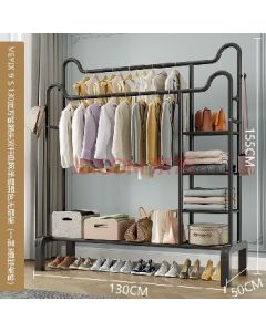 Wrought iron cat ear double-rod side net 120 long