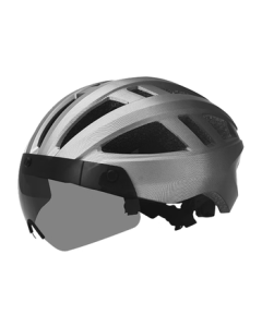 JingDong J.Z Cycling Helmet, Mountain Road Bike Helmet for Men and Women, One-Piece Construction, Black Gray