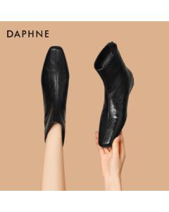 Daphne Square-Toe Ankle Boots New British Style Chelsea Boots Martin Boots 4025605041 Black 38