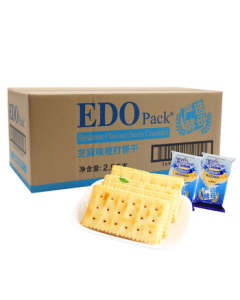EDO PACK Sesame Flavor Yeast Soda Crackers 5lb/Box Breakfast Afternoon Tea Mid-Autumn Festival Gift Box Bulk Purchase Gifting