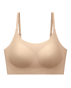 Lucky Cotton [Zhu Xudan Same Style] Seamless Liquid Foundation Underwear, Size-Free Invisible Comfortable Back-Smoothing Bra with Thin Straps