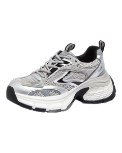 CAMEL "Starry Sky" Women's Dad Shoes Color-Blocking Mesh Patch Autumn Thick-Sole Casual Sneakers L24A283607 Grey/Silver 37