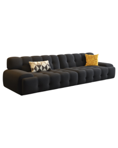 Dipu Fabric Sofa - Italian Minimalist Viral Creamy Cotton Candy Style 2.8m Deep Seat Luxury Edition Roche Bobois