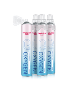 WELLDAY Portable Oxygen Canister for Pregnant Women & Elderly, 1000ml*4 Bottles, Medical Oxygen Tank for High Altitude Travel