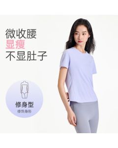 Anta Quick-Dry T-Shirt | Women's Running T-Shirt, Summer Quick-Dry Moisture-Wicking Yoga Fitness Sport Breathable Short-Sleeve Casual Top