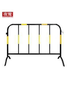 Nightingale Galvanized Iron Horse Fence Construction Road Barrier Yellow & Black Galvanized Vertical Pipe Style 1m Height 1.5m Width per Set