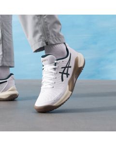 ASICS Men's GEL-CHALLENGER 14 Tennis Shoes 1041A405-104 White/Brown Size 39.5